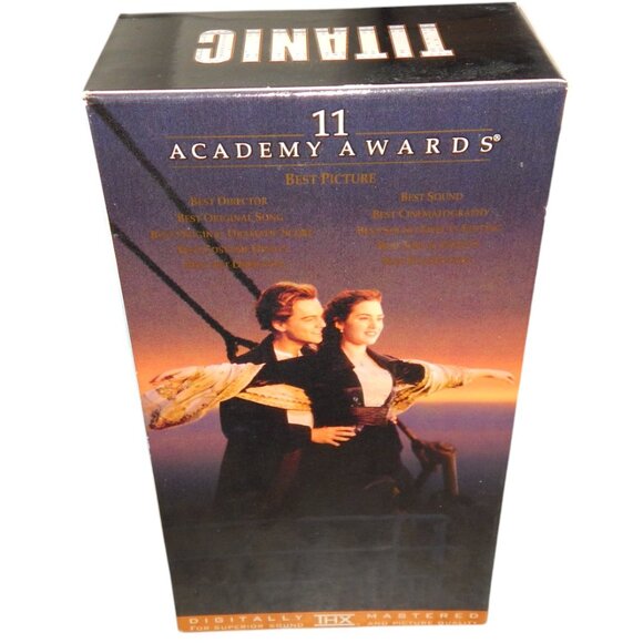 TITANIC vintage 2pc VHS in original paper box set case DiCaprio Winslet - Picture 7 of 8